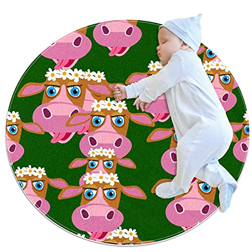 Linda alfombra hipopótamo para bebé, alfombra de juego para decoración de habitación de niños, 70 x 70 cm