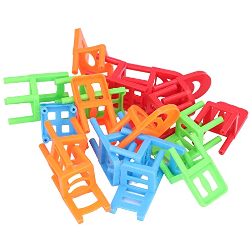 LISND Silla apilable de Juguete, Regalo de cumpleaños, Silla de Equilibrio de plástico, Juego de Mesa Colorido portátil para Fiesta de Navidad, a Partir de 3 años, niño