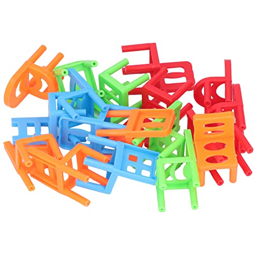 LISND Silla apilable de Juguete, Regalo de cumpleaños, Silla de Equilibrio de plástico, Juego de Mesa Colorido portátil para Fiesta de Navidad, a Partir de 3 años, niño