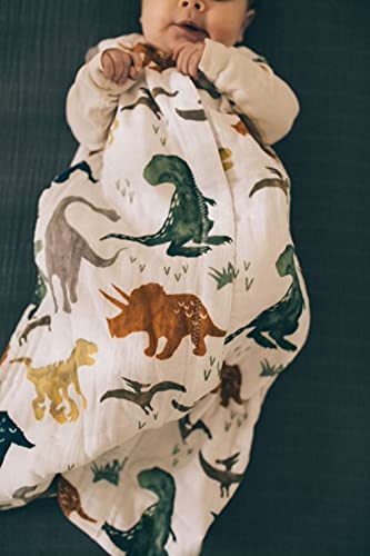 Little Unicorn | Cotton Muslin Sleep Bag Medium - Saquito en muselina de algodón talla M (Dino Friends)