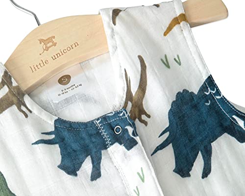 Little Unicorn | Cotton Muslin Sleep Bag Medium - Saquito en muselina de algodón talla M (Dino Friends)