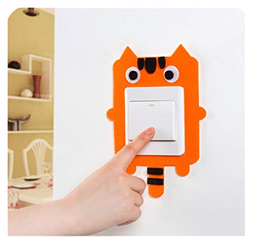 lliang Pegatinas de Pared 1 PC Creative Power Outlet Sticker Decoración de Fieltro Dibujos Animados Impermeable Pegatina Interruptor Lindo Etiqueta de Pared (Farbe : 4)