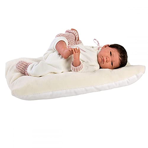 Llorens Llorens 18005 18005 - Muñeca Reborn con Pelo (42 cm), Color Beige