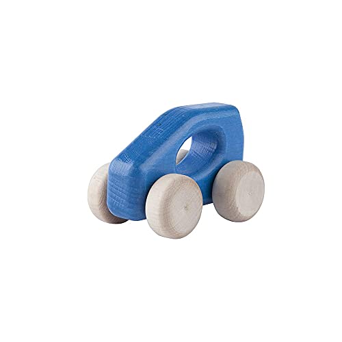 Lobito Juguetes Coche de Clase A de Madera | Juguetes Montessori para Bebés | Habilidades Motoras Sensoriales | Regalo para Niños 1 2 3 Años para Niño o Niña | Modelado en Coche Alemán (Azul)