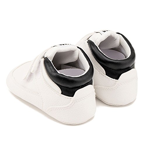 Logobeing Zapatos De Bebé Botines Zapatillas Deportivas para bebés recién Nacidos Primeros Pasos Zapato de Cuero Antideslizante Inferior Suave Infantil para niños pequeños (Edad: 0~6 Mes, Blanco)