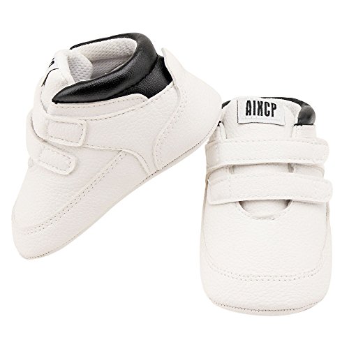 Logobeing Zapatos De Bebé Botines Zapatillas Deportivas para bebés recién Nacidos Primeros Pasos Zapato de Cuero Antideslizante Inferior Suave Infantil para niños pequeños (Edad: 0~6 Mes, Blanco)