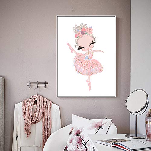 Lote de 3 Póster Chambre Bebe Fille 30 x 40 Póster Unicornio Decoración Pared Enfantil Baby Shower Cadeau DIN A3 sin marco