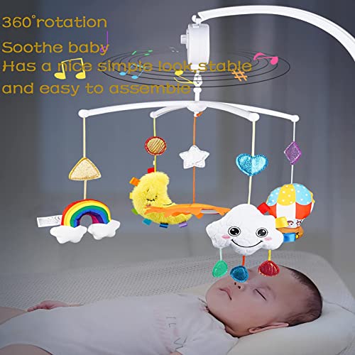 Lre Co.Soporte móvil para cuna de bebé de 26 pulgadas, brazo móvil para cuna con caja de música ligera, soporte móvil para cuna para bebés, niños y niñas