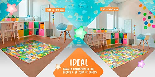 LucaHome – Alfombra Infantil Educaplay Letras 120x200cm | Alfombra educativa para Bebes Acolchado y Resistente | Alfombra Infantil Bebe Suelo Antideslizante | Alfombra Infantil niño niña