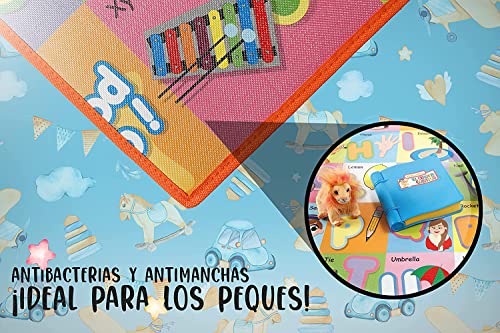 LucaHome – Alfombra Infantil Educaplay Letras 120x200cm | Alfombra educativa para Bebes Acolchado y Resistente | Alfombra Infantil Bebe Suelo Antideslizante | Alfombra Infantil niño niña