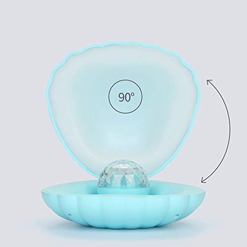 Luz de Noche Shell Led Night Light Proyector USB Recargable Lámpara De Mesa Ambiente Iluminación para Niños Bebé Niños Regalo Mesita De Noche Blanco