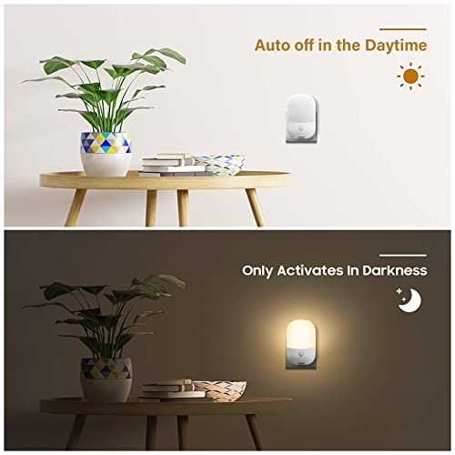 Luz Nocturna Infantil,AISUO [2 Piezas] Luz Quitamiedos Infantil con Luz Sensor, Luz de Noche para Niños con Enchufe, Luz Bebe Nocturna de Pasillos,Cocina,Dormitorio,Sala,Baño