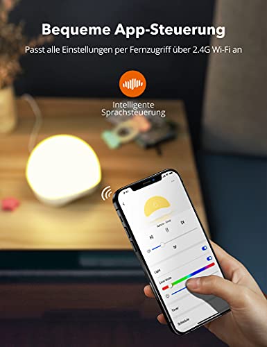 Luz nocturna para bebé, color blanco, con 25 sonidos naturales Hi-Fi, control por voz de ayuda para dormir, dispositivo de entrenamiento para el sueño, luz de lactancia para niños y adultos