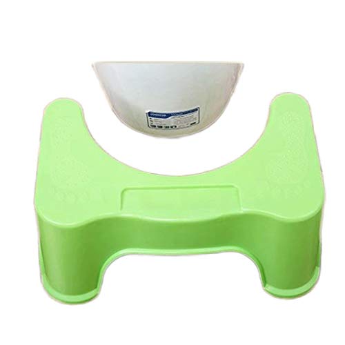 LZL Taburete de baño Squatty Potty Baño Taburete de Inodoro en Cuclillas Heces Taburete Aseo Aseo Postura para la Salud Orinal en Cuclillas (Color : Green, tamaño : Conventional)