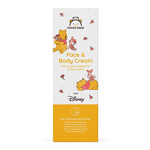 Mama Bear - Disney - Crema para la cara y el cuerpo con aceite de jojoba y manteca de karité orgánicos - 4 unidades x 100ml