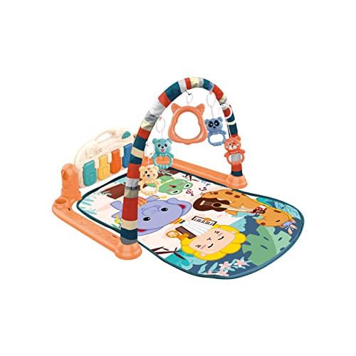 Manta de aventura musical, tapete de juegos para bebés, tapete de gateo para ejercicios con arco de juego suave y piano, marco de ejercicios para música para bebés, tapete de juegos para gimnasio