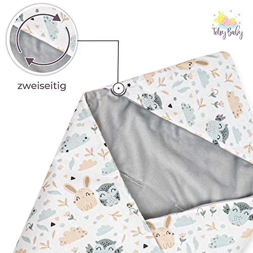 Manta para bebé de - 90 cm x 90 cm Terciopelo - Universal Primavera Verano bebé Manta Gris