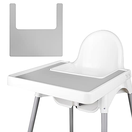 Mantel individual para silla alta, duradero para IKEA, limpio e higiénico, adecuado para IKEA Antilop Highchai, para niños pequeños y bebés (gris claro)