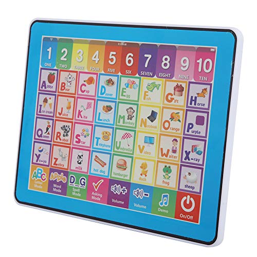 Máquina de Aprendizaje de Pantalla táctil para bebés, niños Palabras de inglés Educativo temprano Ortografía Música Aprendizaje Juguete Tablet Pad Regalo (sin batería)