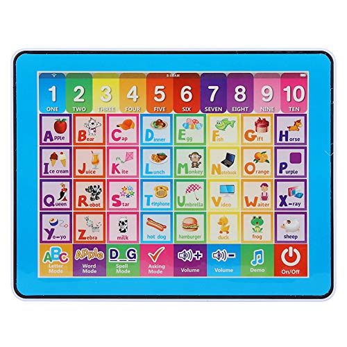 Máquina de Aprendizaje de Pantalla táctil para bebés, niños Palabras de inglés Educativo temprano Ortografía Música Aprendizaje Juguete Tablet Pad Regalo (sin batería)