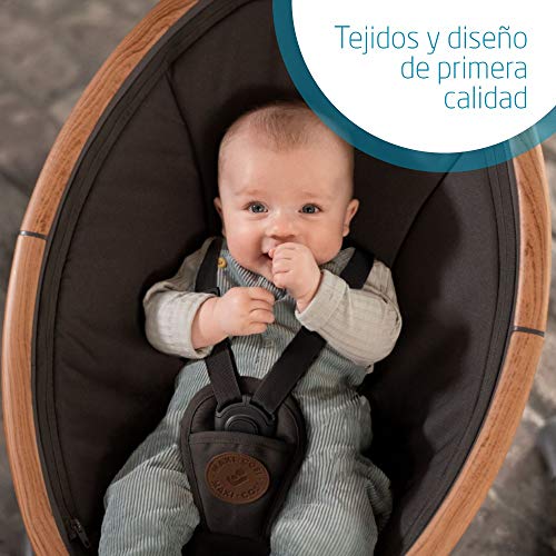 Maxi-Cosi Cassia Swing, Hamaca eléctrica para recién nacidos con música, desde el nacimiento hasta aprox. 6 meses, 0-9 Kg, Color Grey (Gris)