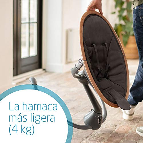 Maxi-Cosi Cassia Swing, Hamaca eléctrica para recién nacidos con música, desde el nacimiento hasta aprox. 6 meses, 0-9 Kg, Color Grey (Gris)