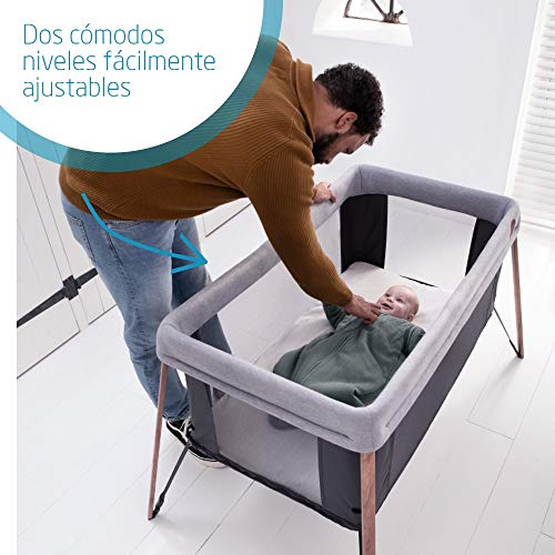 Maxi-Cosi Iris Cuna Viaje Plegable Y Portátil, Ideal para Viajar, para Bebés Recein Nacido Y Niños 0 Meses - 3 Años, Color Graphite