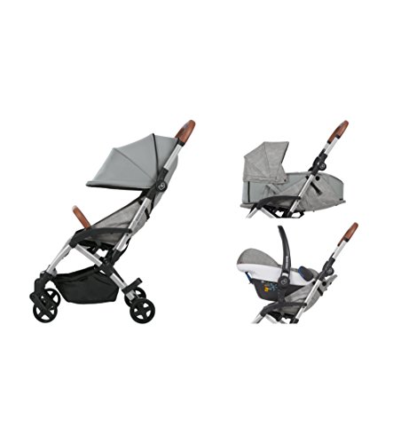 Maxi-Cosi Maxi Cosi Laika - Cochecito de bebé, ultra compacto y ligero desde el nacimiento, fácil de plegar, 0 meses a 3,5 años, 0-15 kg, color gris