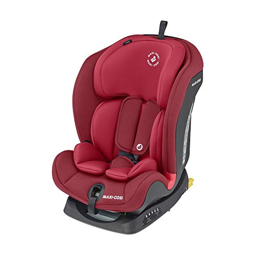 Maxi-Cosi Titan Silla Coche Bebé Grupo 1/2/3 ISOFIX, 9 - 36 kg, Silla Auto Bebé Reclinable, Crece con el Niño desde 9 Meses hasta 12 Años, Color Basic Red (rojo)