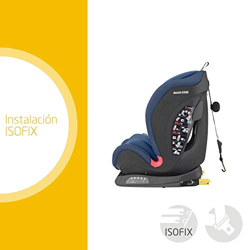 Maxi-Cosi Titan Silla Coche Bebé Grupo 1/2/3 ISOFIX, 9 - 36 kg, Silla Auto Bebé Reclinable, Crece con el Niño desde 9 Meses hasta 12 Años, Color Basic Blue (azul)