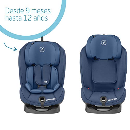 Maxi-Cosi Titan Silla Coche Bebé Grupo 1/2/3 ISOFIX, 9 - 36 kg, Silla Auto Bebé Reclinable, Crece con el Niño desde 9 Meses hasta 12 Años, Color Basic Blue (azul)