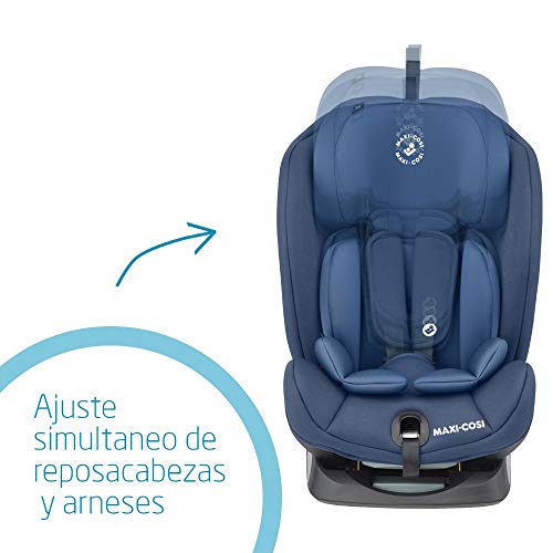 Maxi-Cosi Titan Silla Coche Bebé Grupo 1/2/3 ISOFIX, 9 - 36 kg, Silla Auto Bebé Reclinable, Crece con el Niño desde 9 Meses hasta 12 Años, Color Basic Blue (azul)