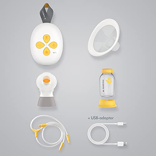 Medela Solo bomba de pecho eléctrica – notablemente más silenciosa, carga por USB, con escudo PersonalFit Flex y tecnología de expresión 2 fases Medela