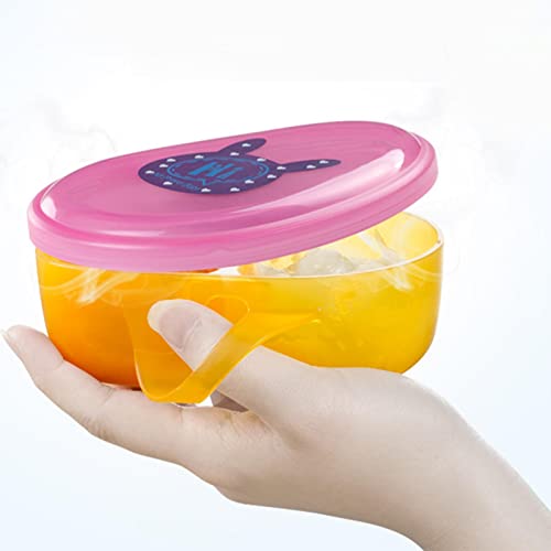 mementoy Cuencos y Cuchara para bebés, Cuenco para niños pequeños, Juego de Cuencos portátiles para Suplementos alimenticios, Cuenco compartimentado con Cuchara, vajilla de alimentación con asa