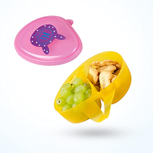 mementoy Cuencos y Cuchara para bebés, Cuenco para niños pequeños, Juego de Cuencos portátiles para Suplementos alimenticios, Cuenco compartimentado con Cuchara, vajilla de alimentación con asa