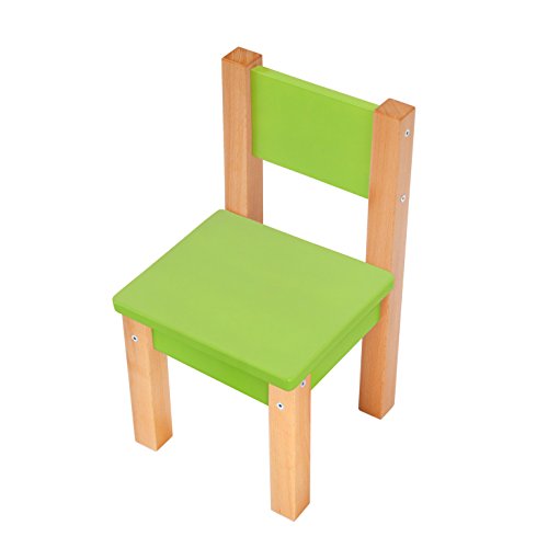 Mesa infantil con 2 sillas – Set de 3 piezas: Grupo De Asiento Para Niños – Verde/natural – mesa + 2 sillas/Niños Muebles para niño y niña Lätt