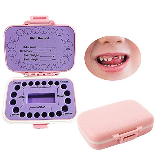 Mini Boutique Baby Tooth Box, Personalized Tooth Holder, Boy Girl Teeth Save Boxes Child Kids Tooth Keepsake Holder Organizer, con English Mark