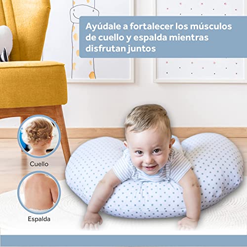 Mini SOFT HUGS Cojin De Lactancia con 2 Fundas Hecho en España, Almohada Embarazada para Dormir Suave de Algodón 100%, en Forma de U para Bebé, Regalos Originales para Bebe Recién Nacido, con Cariño