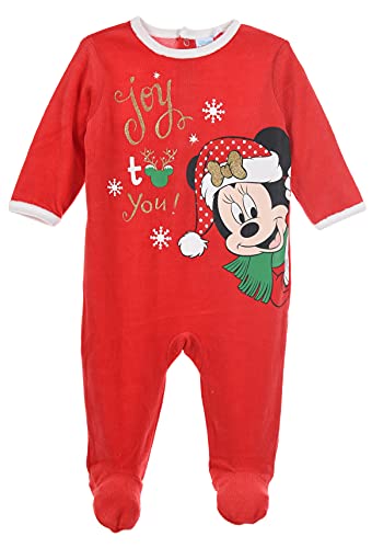 Minnie Mouse bebé-niñas Pijama Largo (Roja,6 Meses)