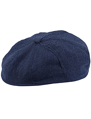 mintgreen Sombreros Gorras Bebés Niño, Recién Nacido Vendedor de Periódicos Gorra Vintage Tweed Plano Sombrero de Panadero, Azul, 4-5 años