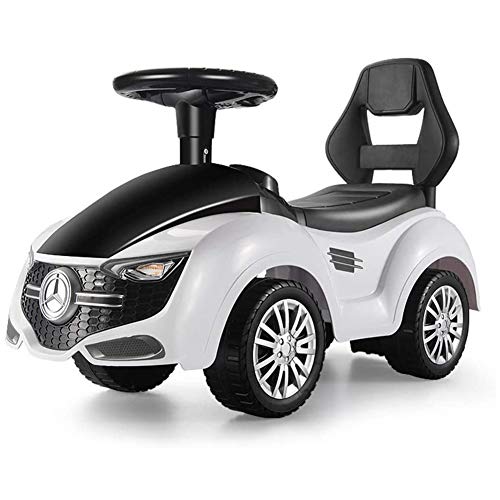 MissZZ Andador para bebés 3 en 1, Paseo para niños pequeños en Buggy, Juguete para Juego de imitación, Patinete Deslizante para niños con música y luz, Blanco