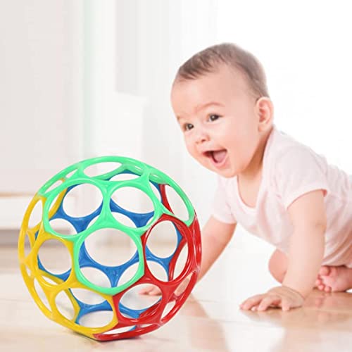 Mnrkaoic Bola de Agarre para Bebé Bola de Agarre para Bebés Oball Bola de Colores Juguetes Sensoriales Pelota de Dentición para Mejorar la Experiencia Visual y Auditiva(Color Aleatorio)