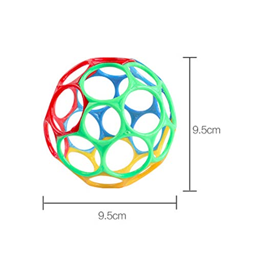 Mnrkaoic Bola de Agarre para Bebé Bola de Agarre para Bebés Oball Bola de Colores Juguetes Sensoriales Pelota de Dentición para Mejorar la Experiencia Visual y Auditiva(Color Aleatorio)