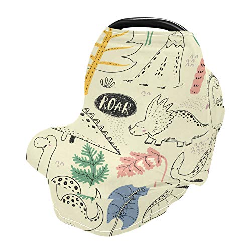 Mnsruu Funda de lactancia para bebé para lactancia, Doodle Monster Baby Car Seat Cover para silla alta