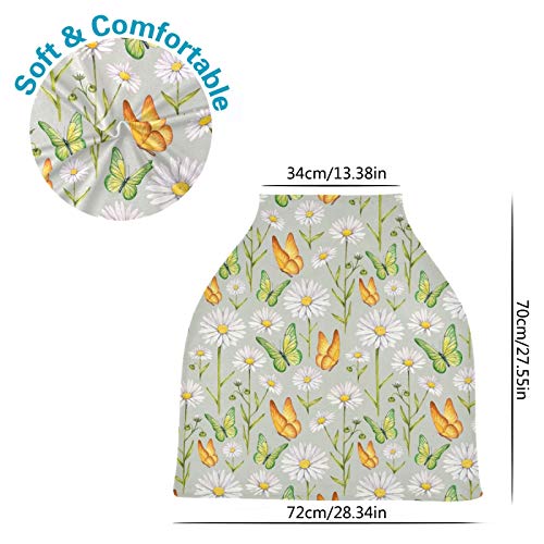 Mnsruu Funda de lactancia para recién nacidos, diseño de flores de manzanilla, para cochecito de bebé, unisex