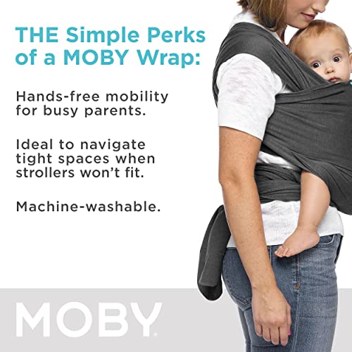 Moby Wrap Evolution - Fular portabebés elástico, color charcoal