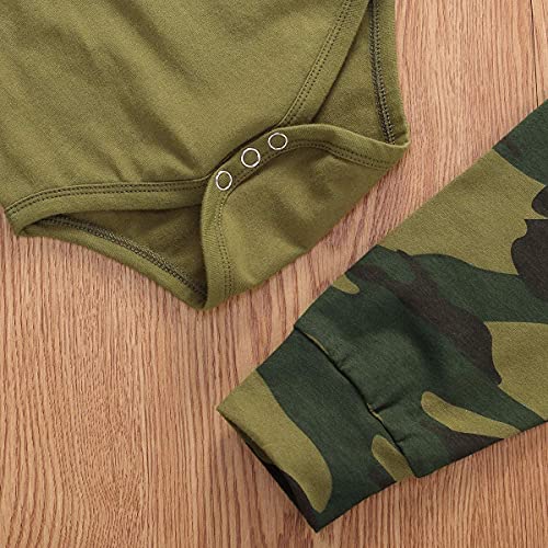 MoccyBabeLee Ropa de camuflaje para bebé recién nacido Mama's Daddy's Girl Boys Letras Imprimir mameluco Mono Camuflaje Pantalones Largos Sombreros Conjunto Conjunto, Mama's Boy - Pelele, 1 mes