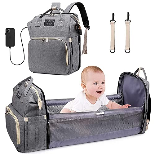 Mochila para pañales bebe y cuna plegable- Kiligs Bolsa para carrito moderna, Bolso de transporte gran capacidad maternidad. Pañalera bebe