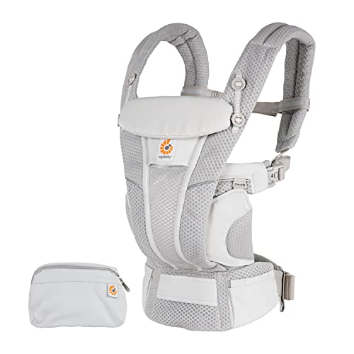 Mochila portabebé Ergobaby Omni Breeze recién nacidos desde su nacimiento hasta que pesan 20kg, portabebé ergonómica de Malla SoftFlex, 4 posiciones de transporte (Pearl Grey)