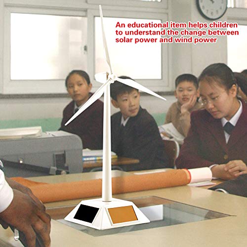 Modelo de Molino de Viento con Energía Solar, Juguetes Solares de Bricolaje para Niños Plásticos Altura de Turbina de Viento Aprox 26,5 cm para Decoración del Hogar Herramienta de Enseñanza